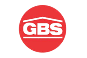 Red circular logo featuring the letters "GBS" with a stylized roof design above them, symbolizing a construction or real estate business.